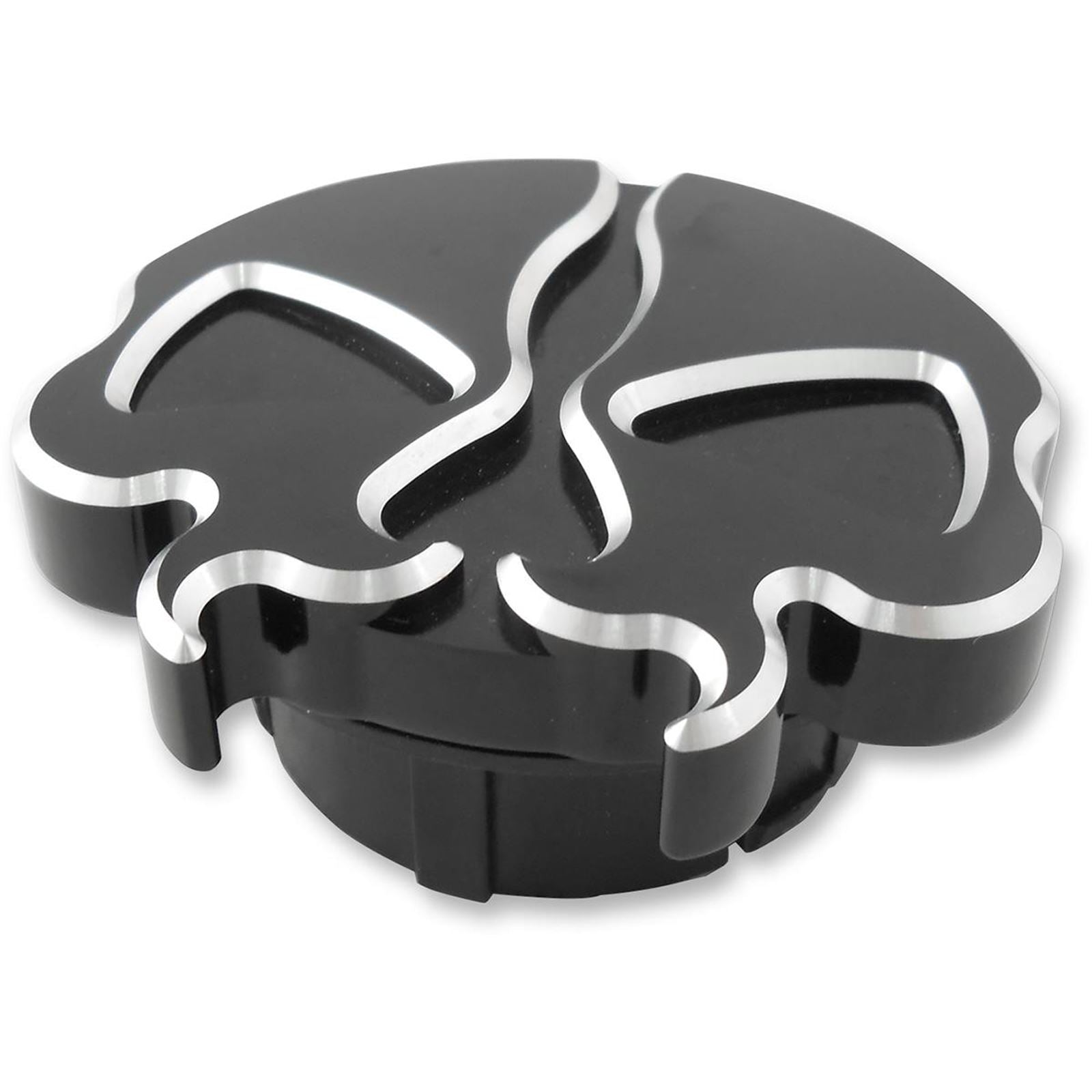 Drag Specialties Split Skull Gas Cap - Black - Dummy 0703-0790_258883