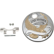Drag Specialties Live to Ride Console Door - Chrome with Gold 0703-0742_258891