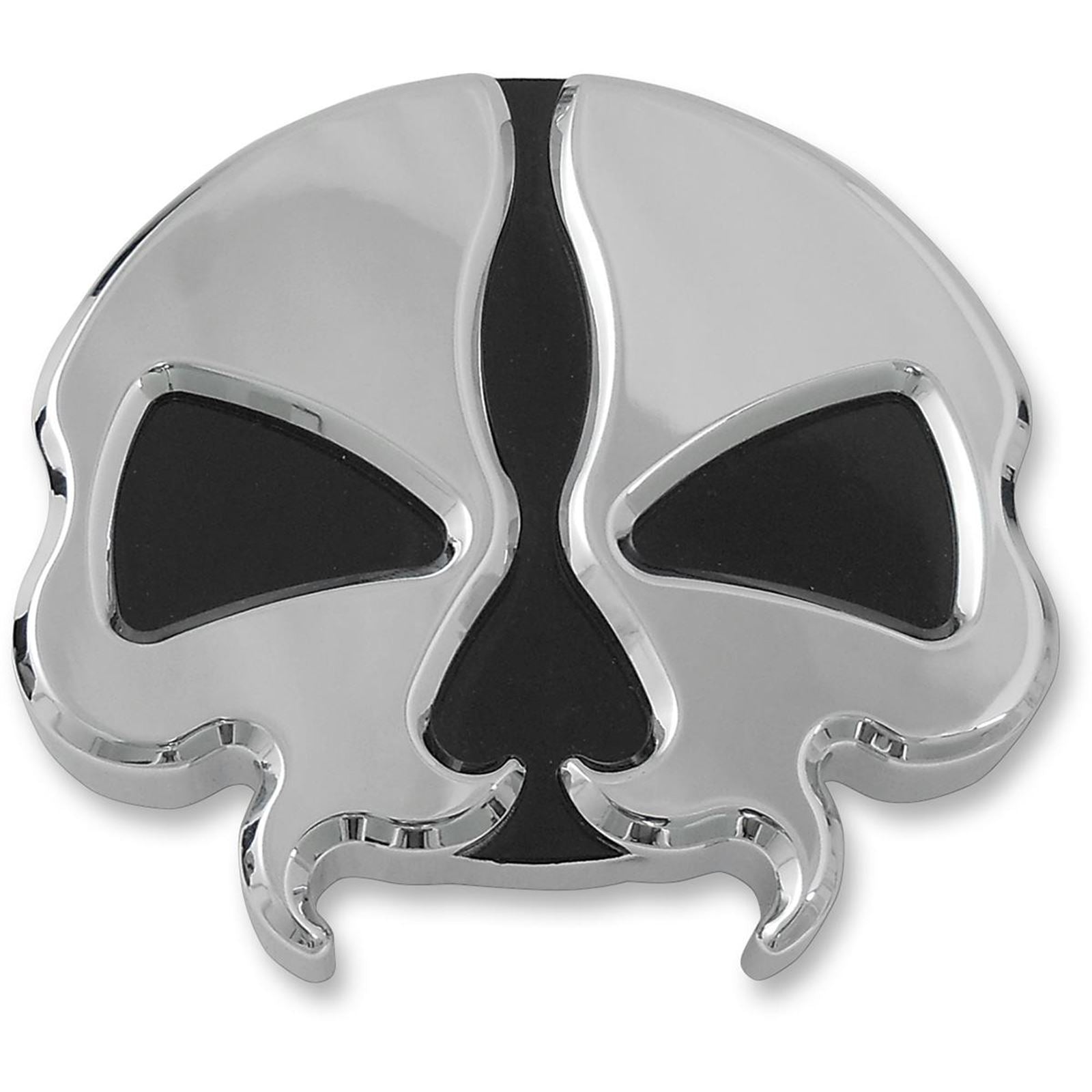 Drag Specialties Split Skull Gas Cap - Chrome - Vented 0703-0785_258892