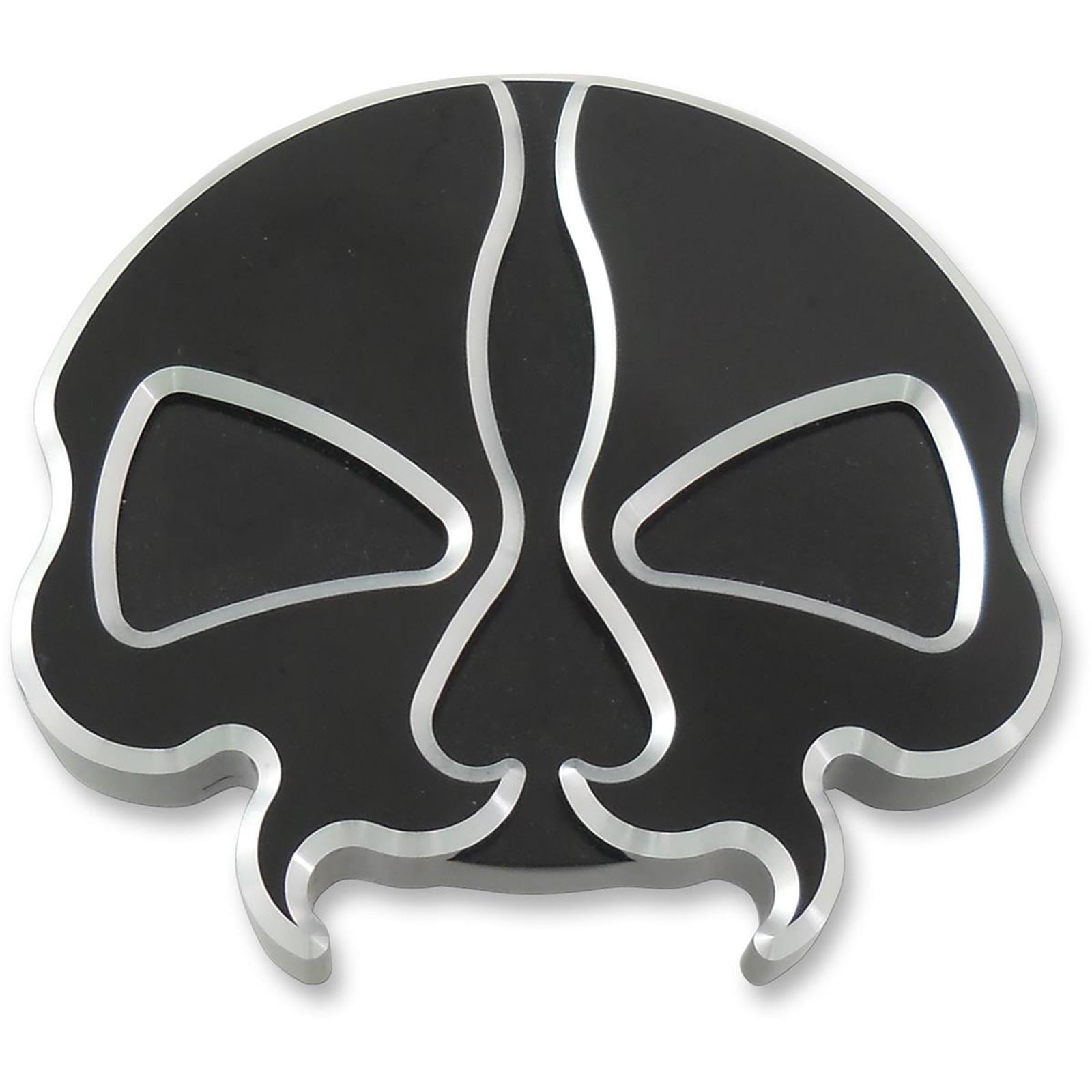 Drag Specialties Split Skull Gas Cap - Black - Vented 0703-0786_258893