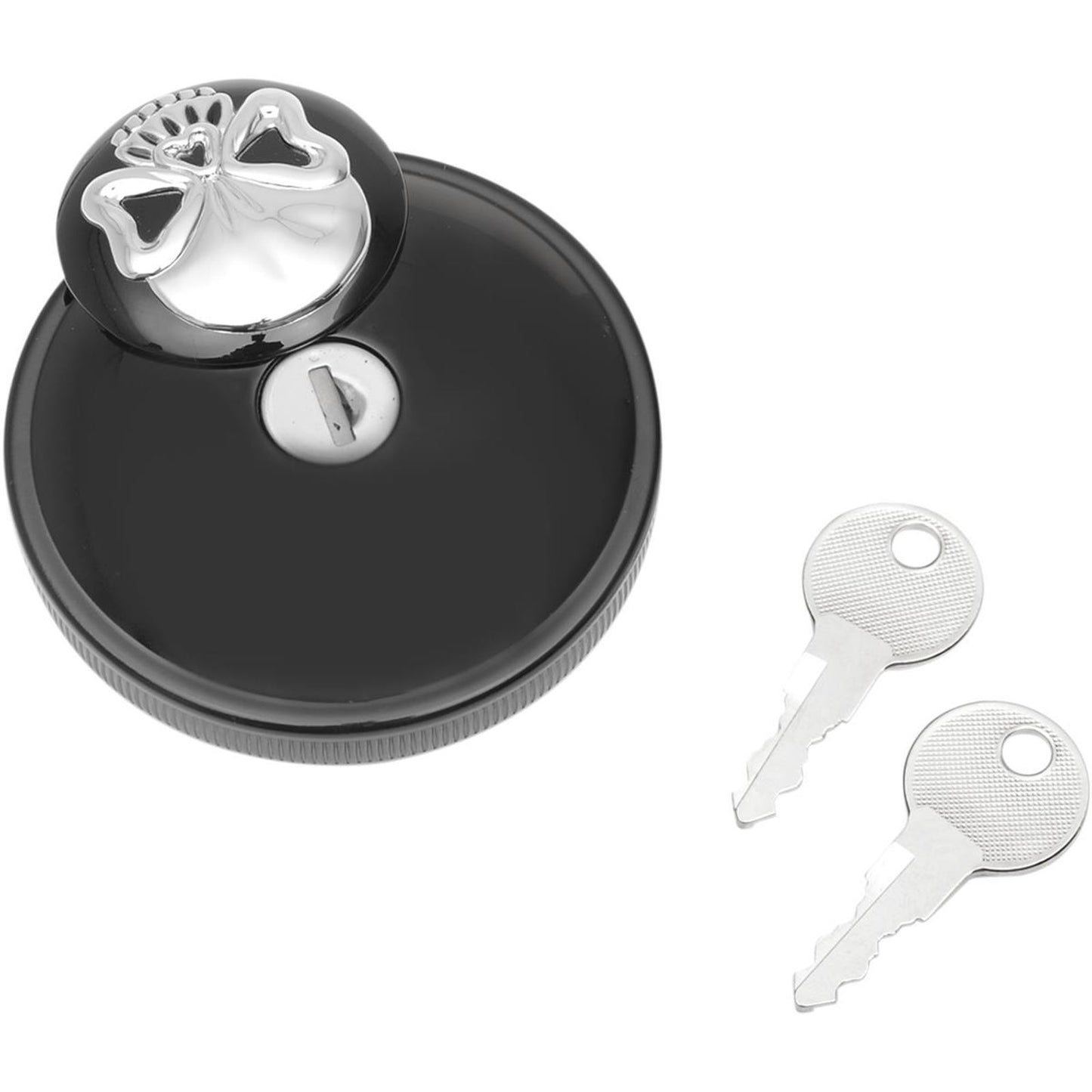 Drag Specialties Skull Locking Gas Cap - Black - Vented 0703-0690_258903