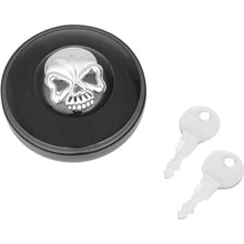 Drag Specialties Skull Locking Gas Cap - Black - Vented 0703-0690_258904