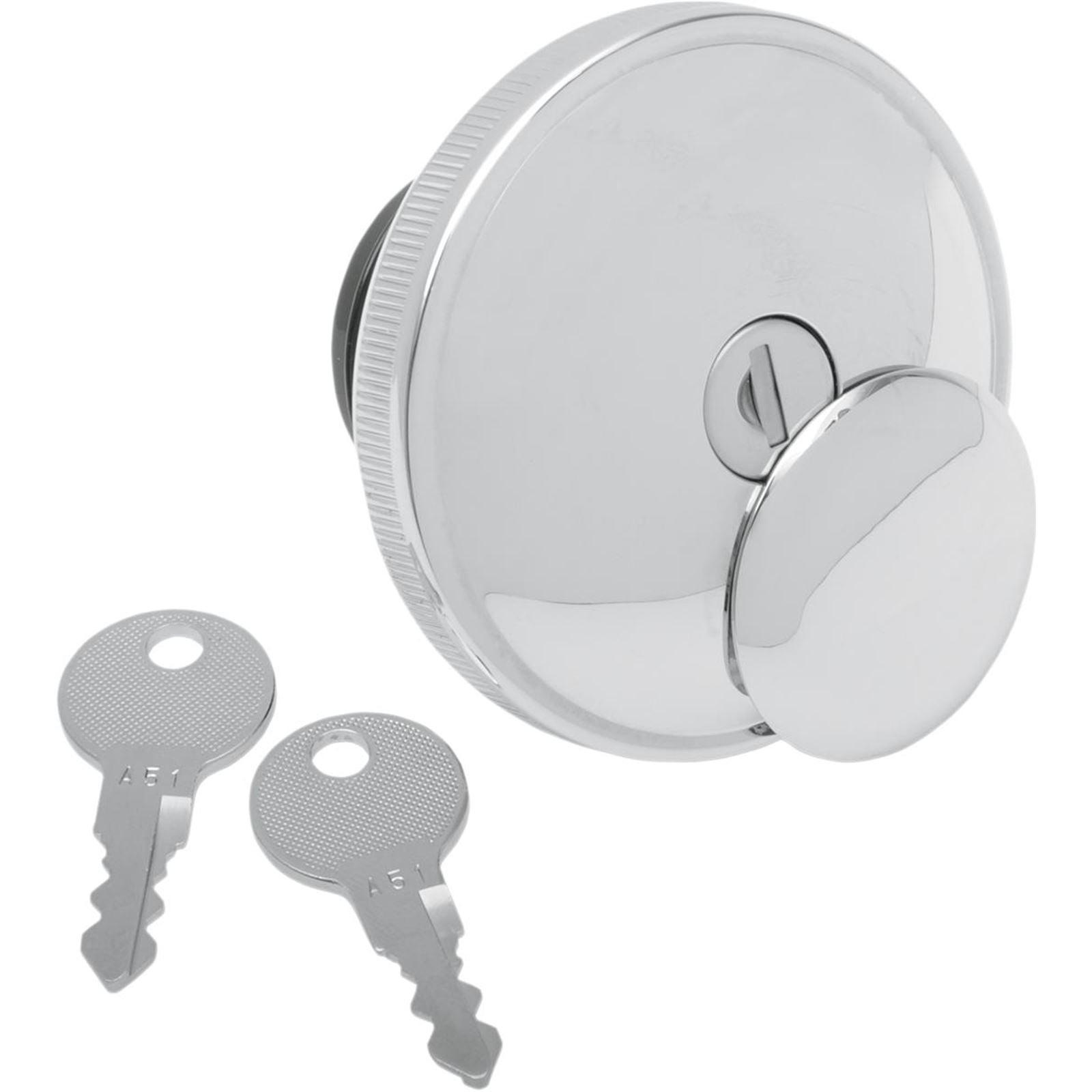 Drag Specialties Locking Gas Cap - Chrome - Non-Vented 0703-0231_259060