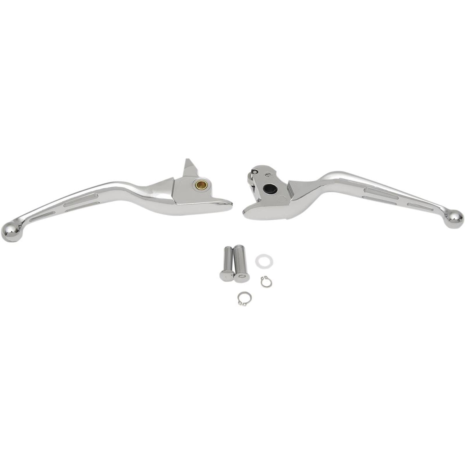 Drag Specialties Chrome Slotted Levers 0610-0792_259306