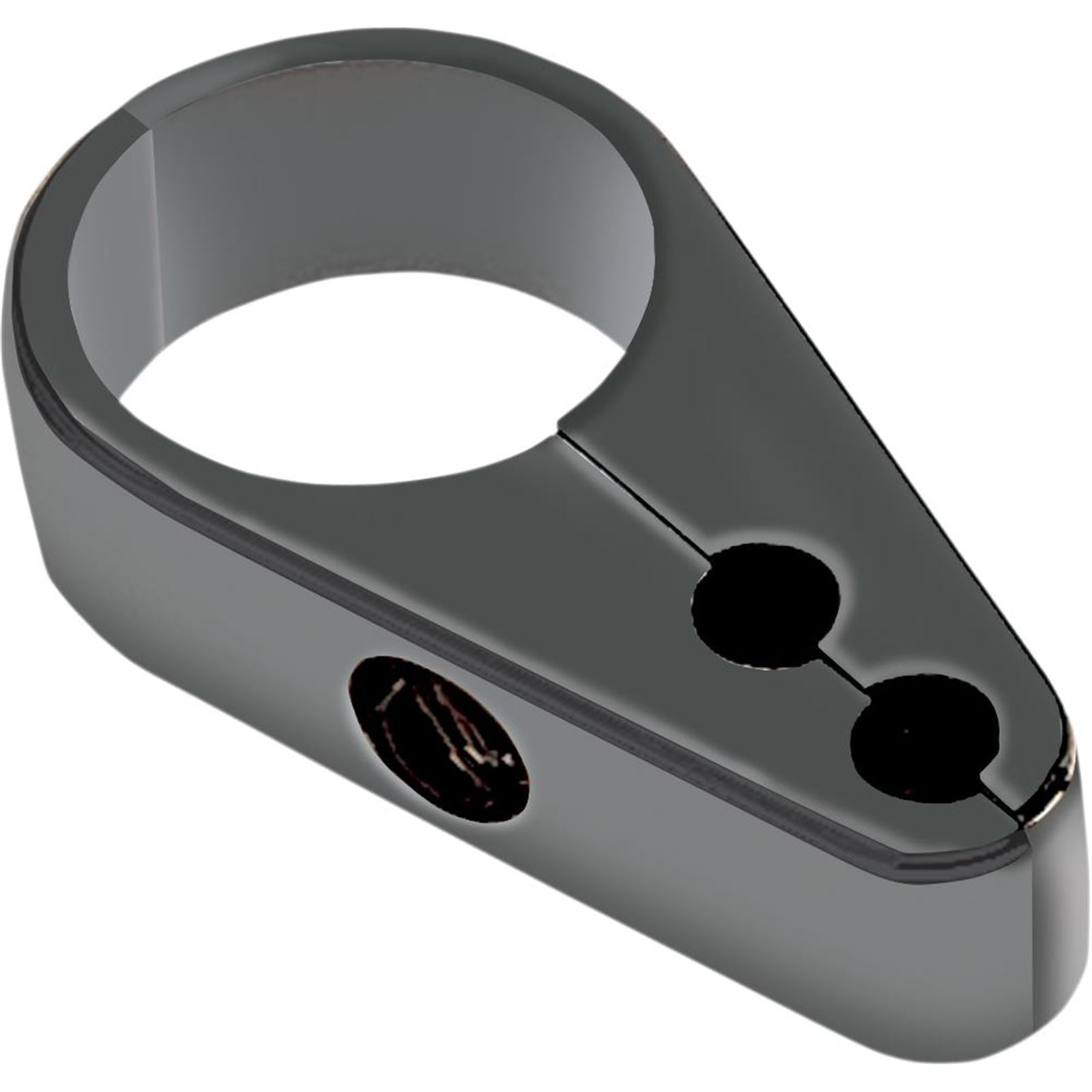 Drag Specialties Black Die-Cast Dual Throttle Cable Clamp for 1" Frame 0658-0074_259401