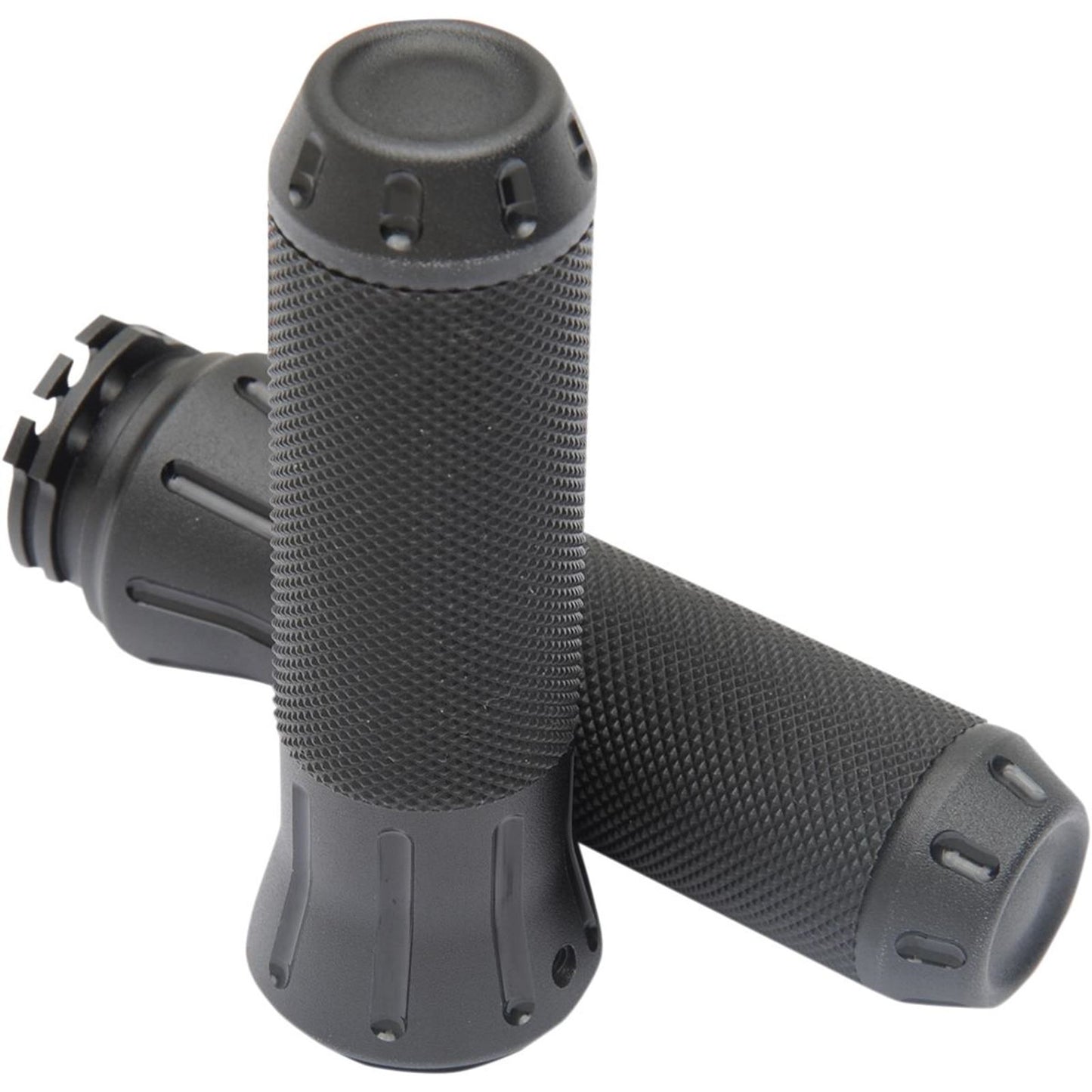 Drag Specialties Peened Custom Grips - Black 0630-1614_259487