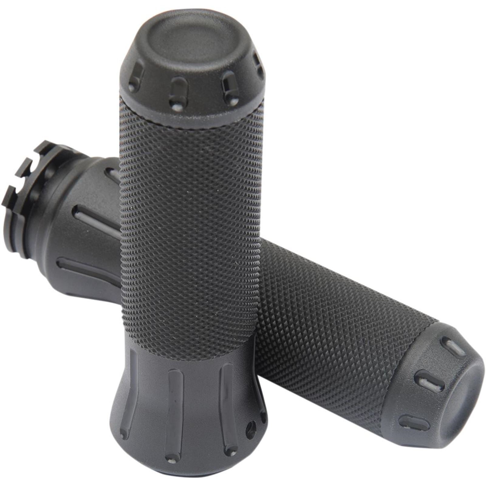 Drag Specialties Peened Custom Grips - Black 0630-1614_259487