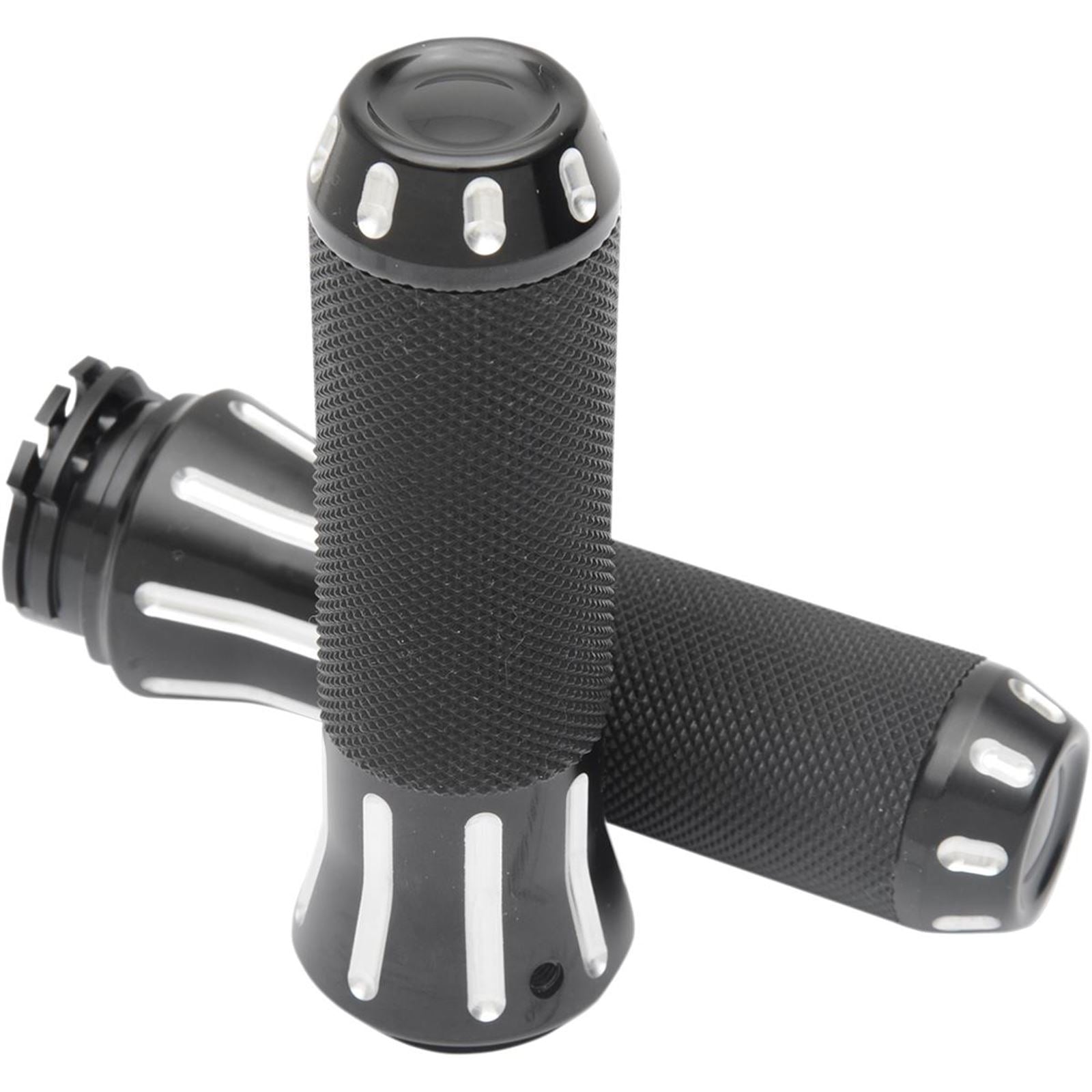 Drag Specialties Black Cut Custom Grips 0630-1612_259496