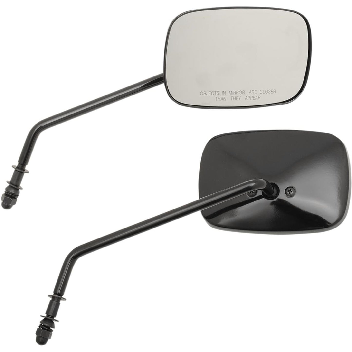 Drag Specialties Rectangle Mirrors - Long - Black 0640-0983_259678