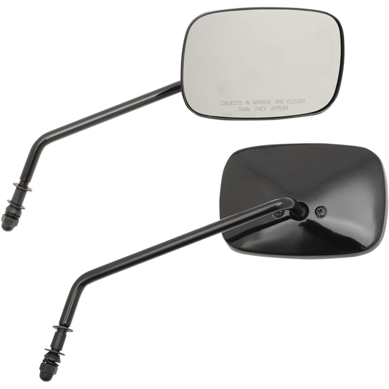 Drag Specialties Rectangle Mirrors - Long - Black 0640-0983_259678