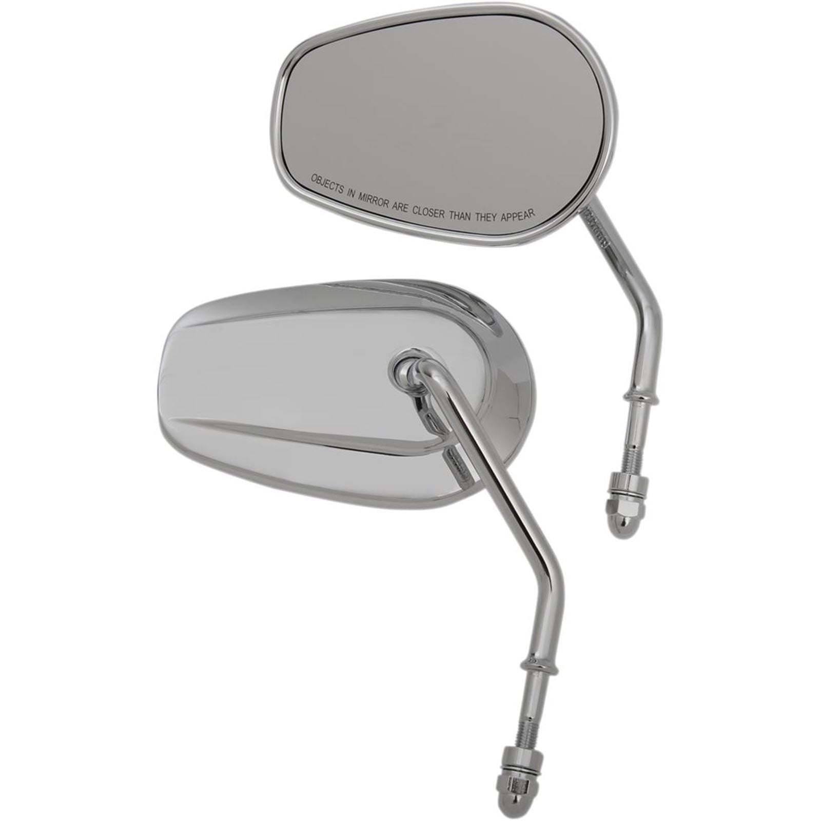 Drag Specialties Replacement Mirrors - Short Stem - Chrome 0640-1307_259689