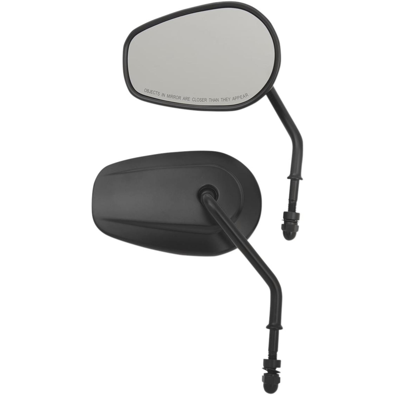 Drag Specialties Replacement Mirrors - Short Stem - Black 0640-1308_259690