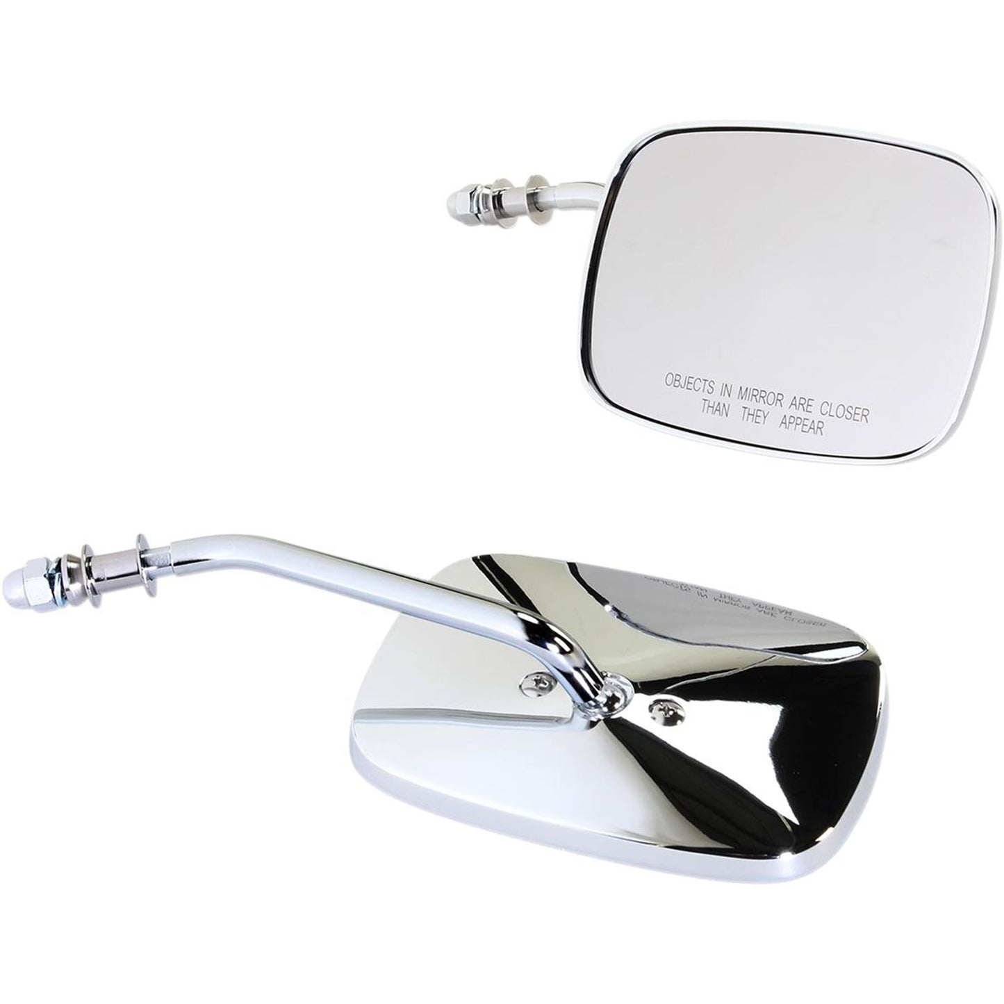 Drag Specialties Rectangle Mirrors - Short - Chrome 0640-0980_259694