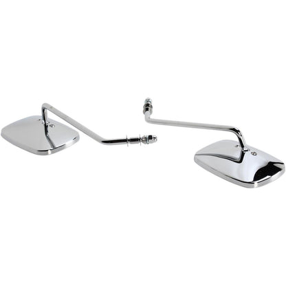 Drag Specialties Rectangle Mirrors - Long - Chrome 0640-0982_259696