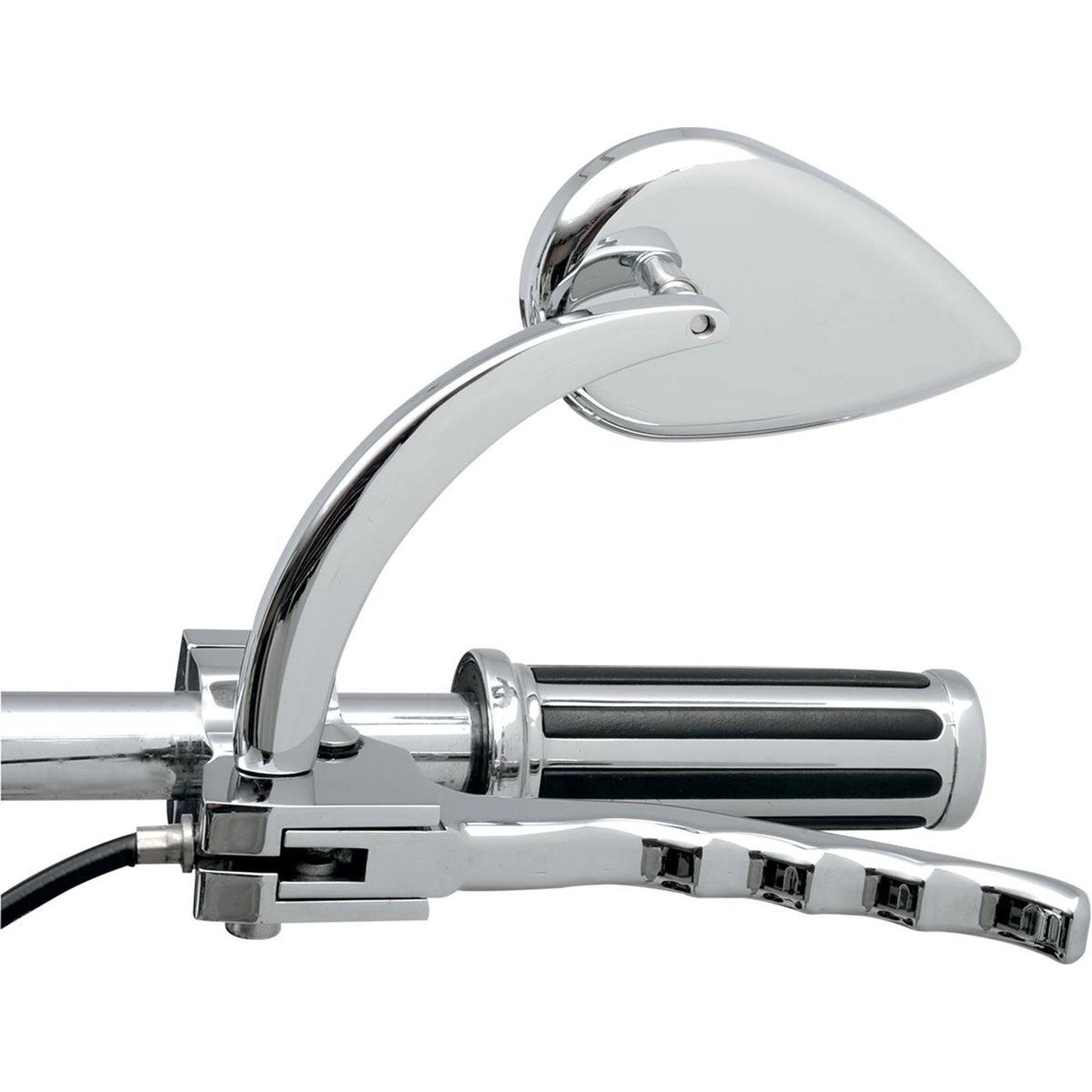 Drag Specialties Mirror - Tear Drop - Chrome - Long Stem 0640-0387_259733
