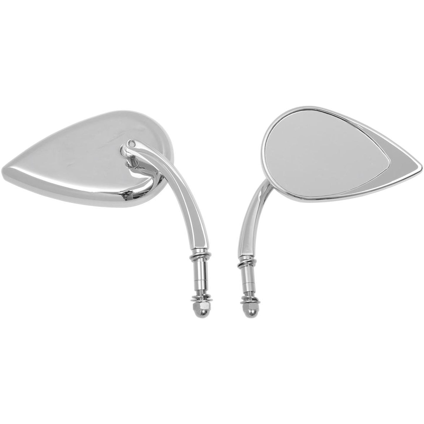Drag Specialties Mirror - Tear Drop - Chrome - Short Stem 0640-0388_259734