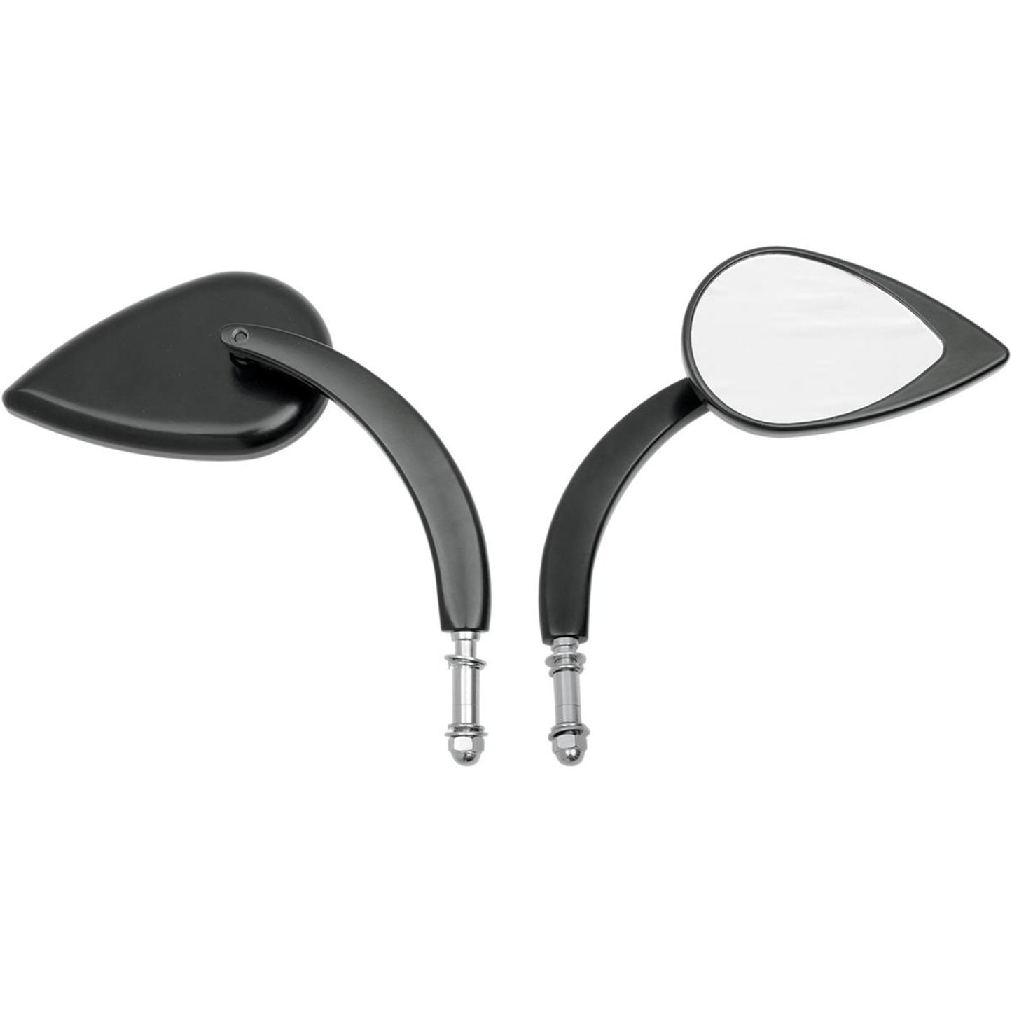 Drag Specialties Mirror - Tear Drop - Black - Long Stem 0640-0389_259735