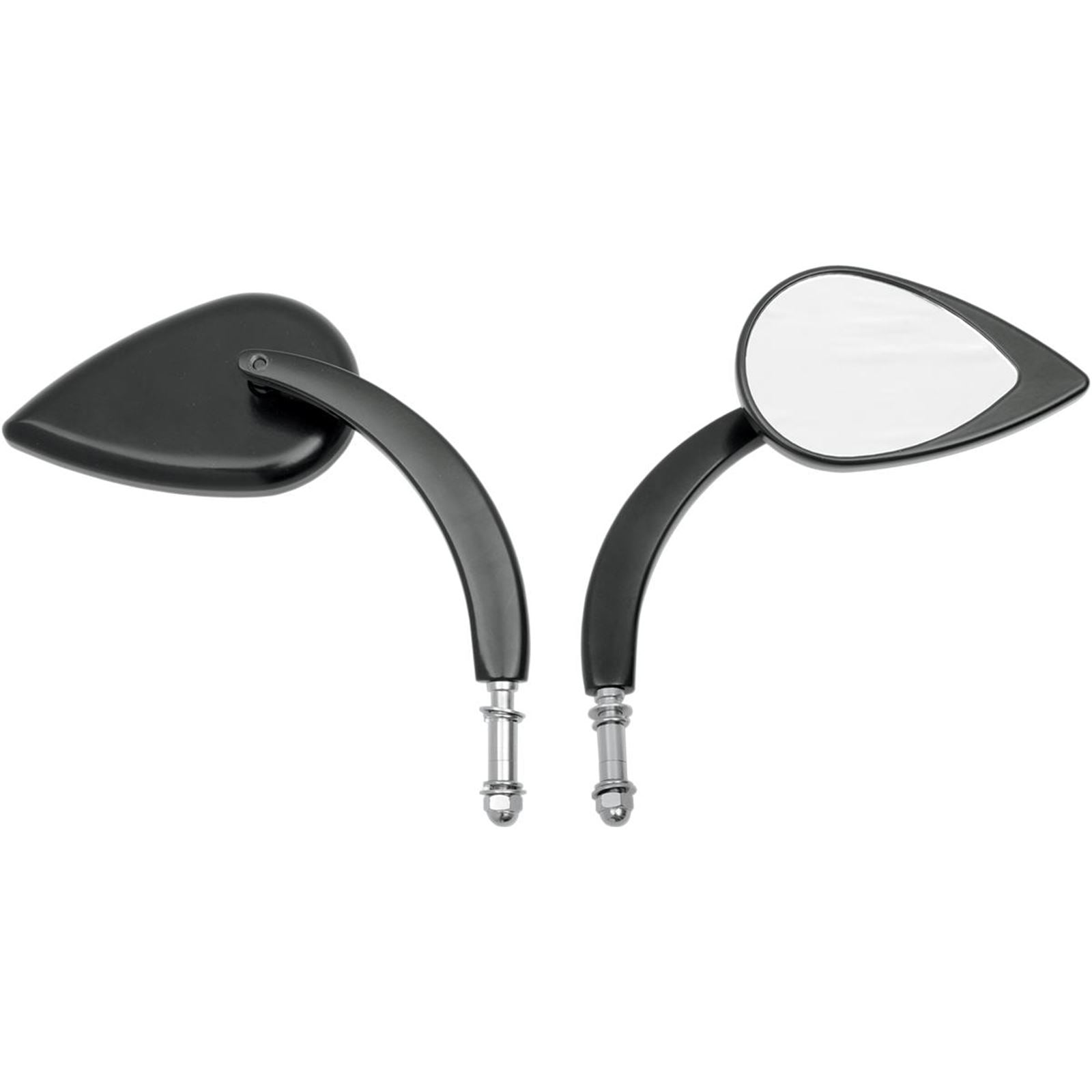 Drag Specialties Mirror - Tear Drop - Black - Long Stem 0640-0389_259735