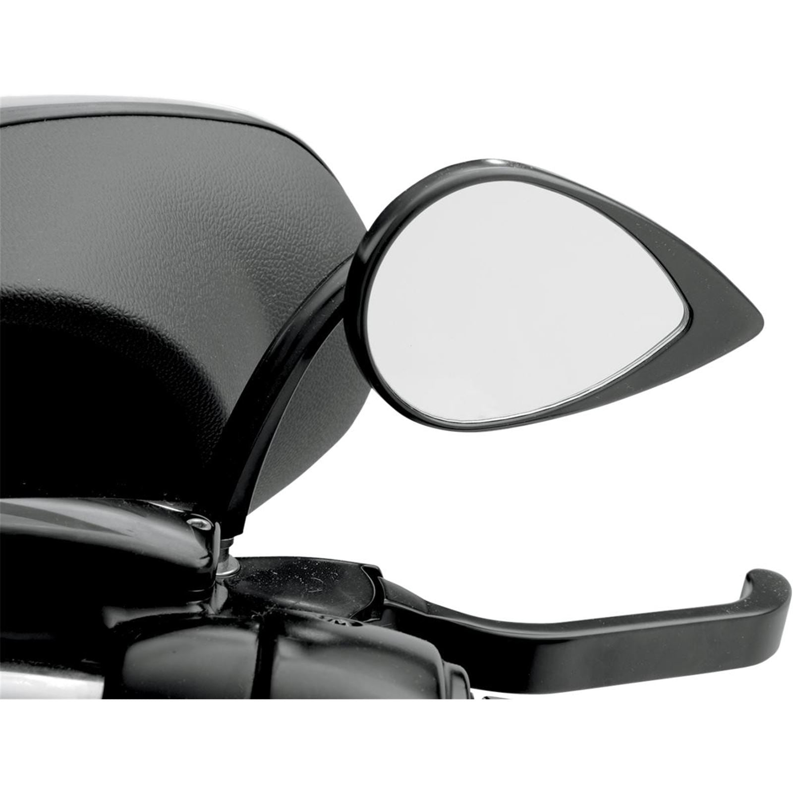 Drag Specialties Mirror - Tear Drop - Black - Short Stem 0640-0390_259738