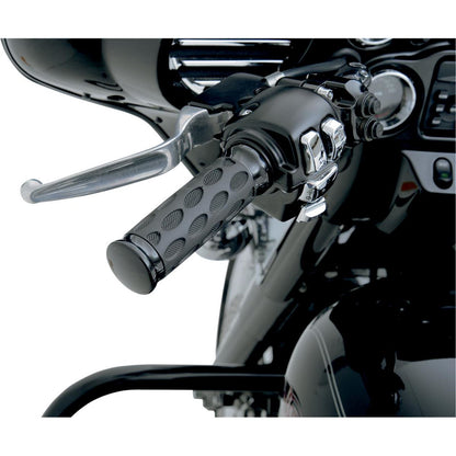 Drag Specialties Black/Rubber Hotop Grips for Throttle-by-Wire 0630-0775_259826