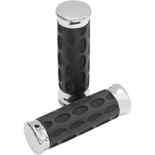 Drag Specialties Chrome/Rubber Hotop Grips for Throttle-by-Wire 0630-0739_259831