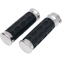 Drag Specialties Chrome/Rubber Hotop Grips 0630-0372_259835