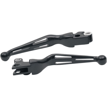 Drag Specialties Black Slotted Levers 0610-0221_259901