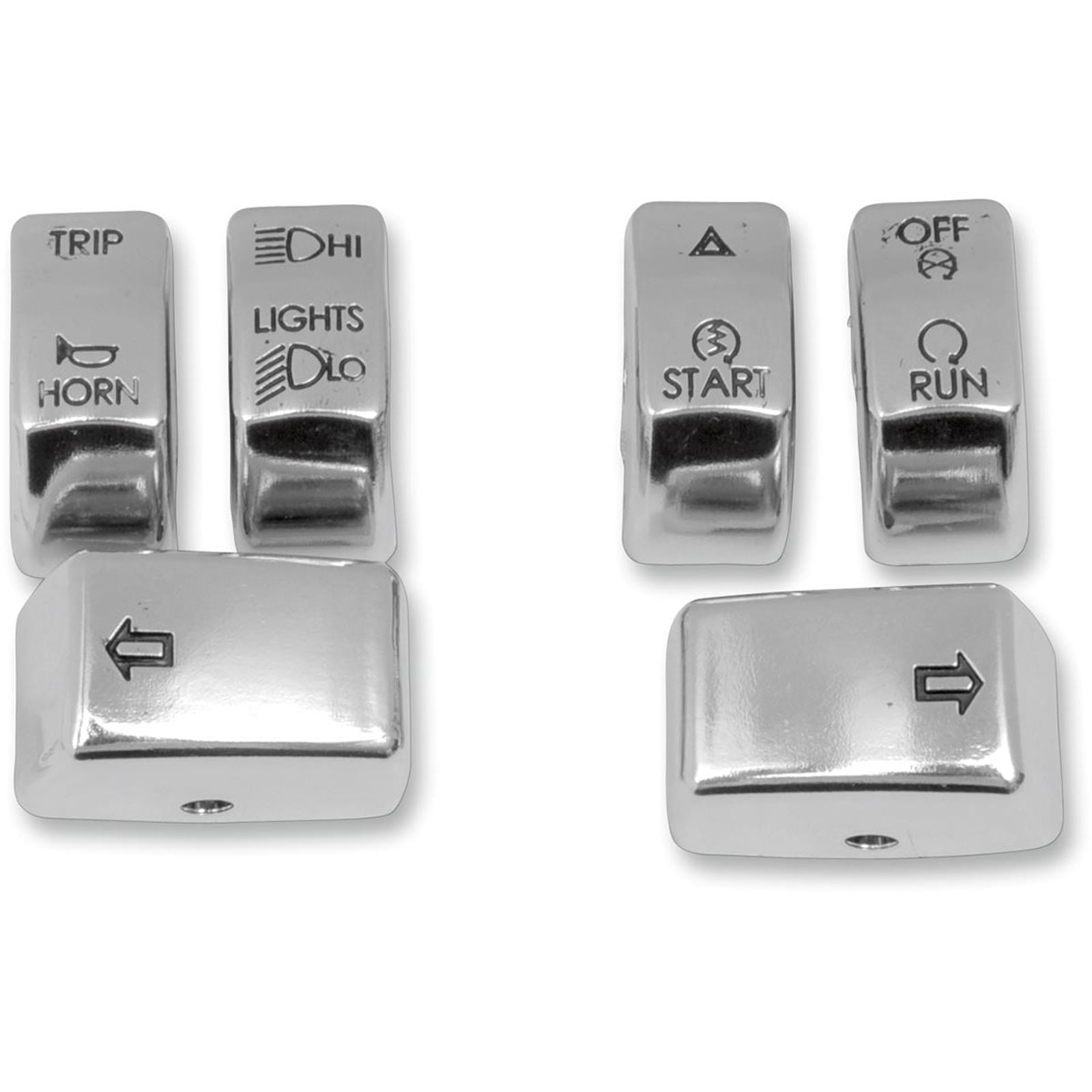 Drag Specialties Chrome Switch Caps for '11 Street Models 0616-0152_259960