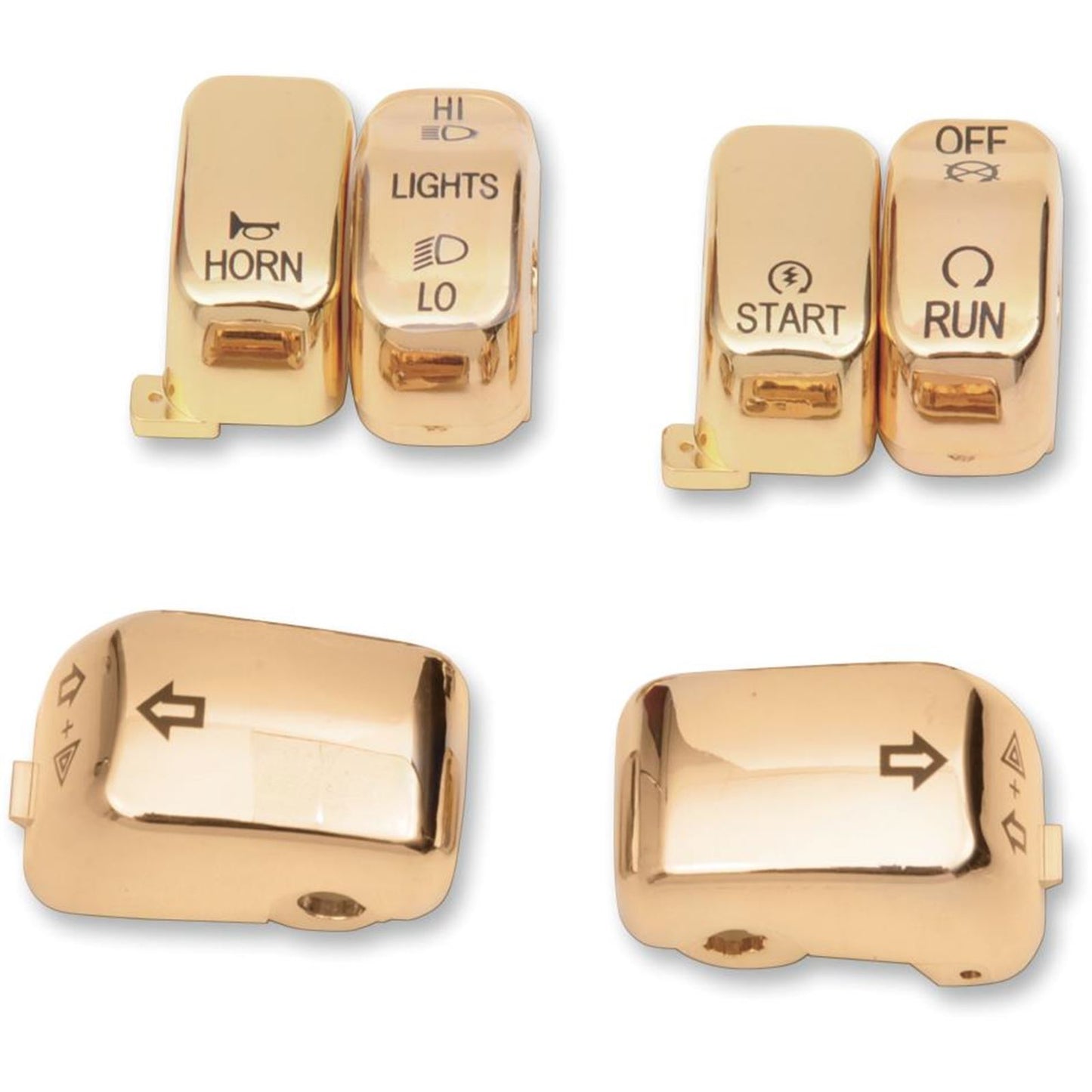 Drag Specialties Standard Gold Switch Caps 0616-0185_259962