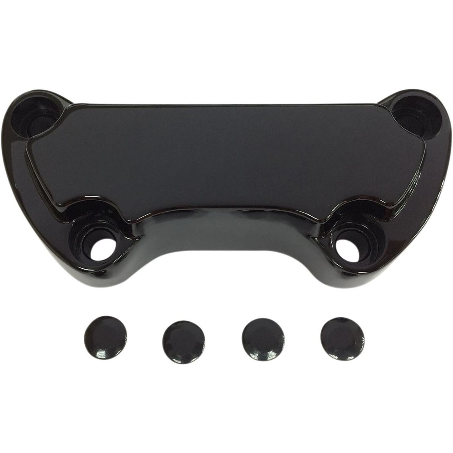 Drag Specialties Black Scalloped Handlebar Clamp 0603-0812_259974