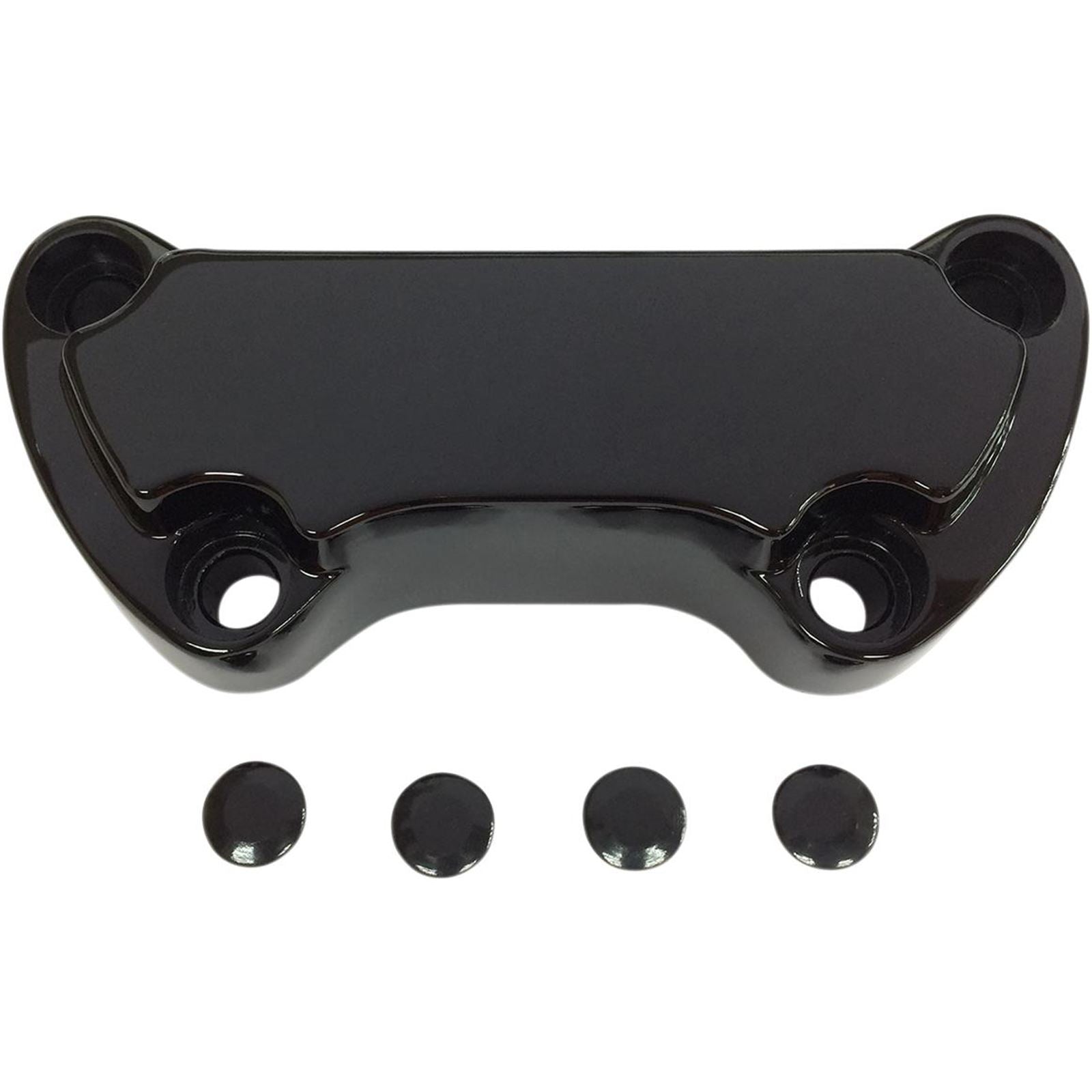 Drag Specialties Black Scalloped Handlebar Clamp 0603-0812_259974
