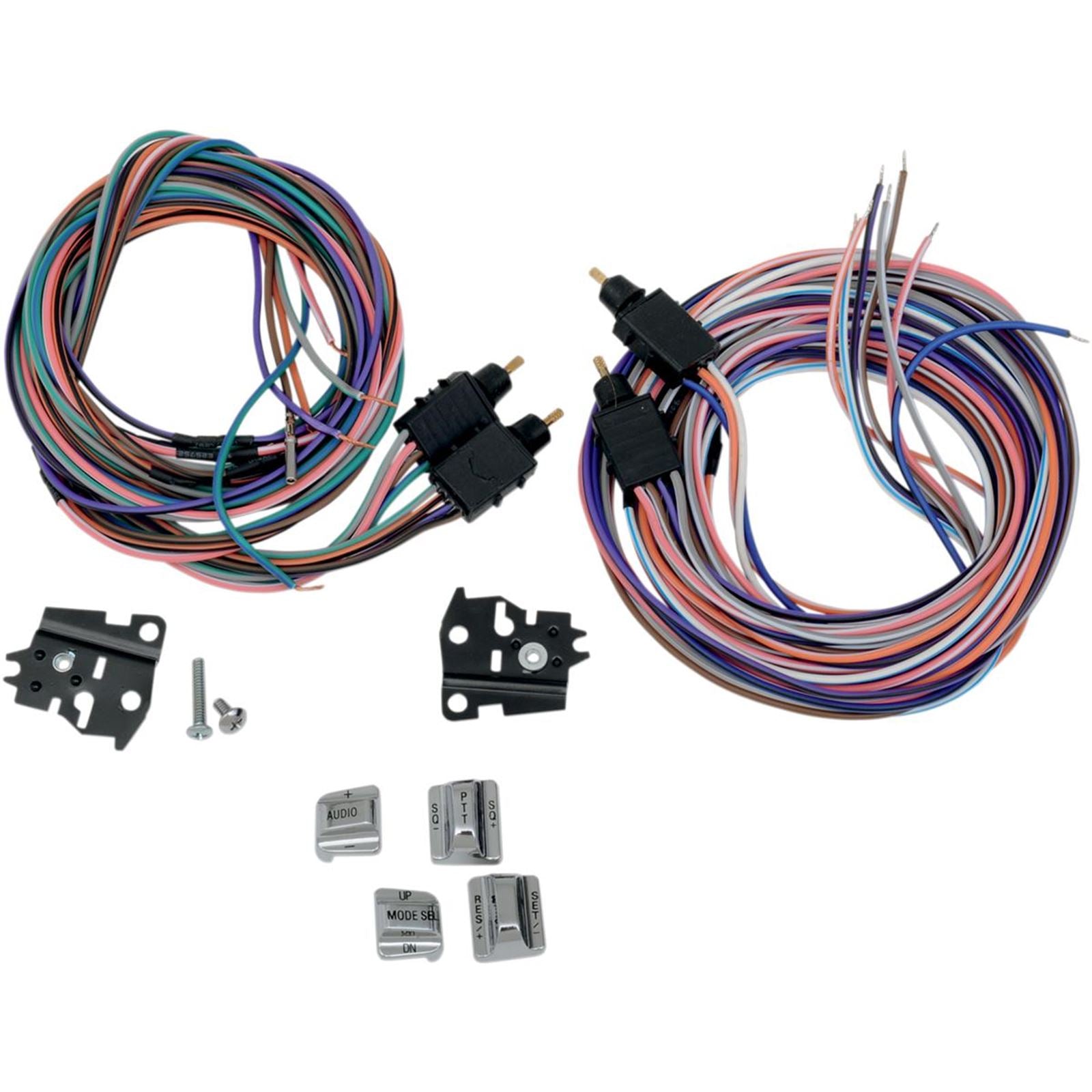 Drag Specialties Chrome Radio/Cruise Switch Kit 0616-0126_260018