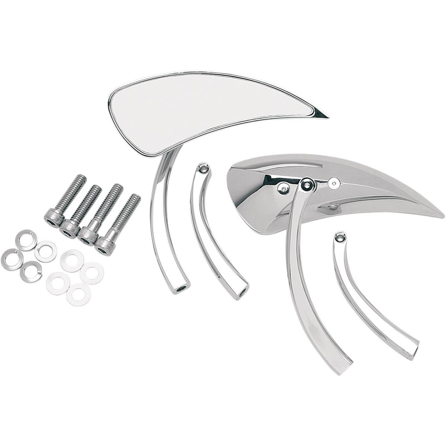Drag Specialties Teardrop Mirror - 2 Stems 0640-0082_260113