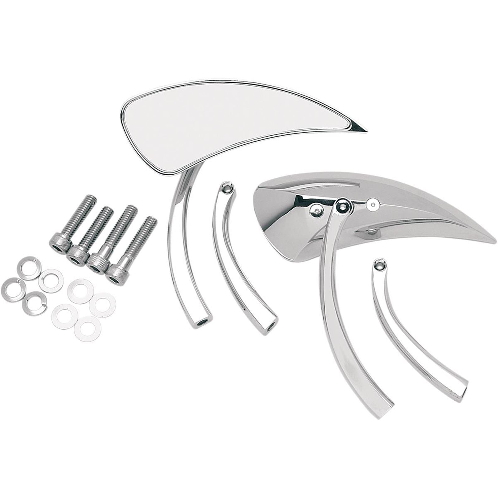Drag Specialties Teardrop Mirror - 2 Stems 0640-0082_260113