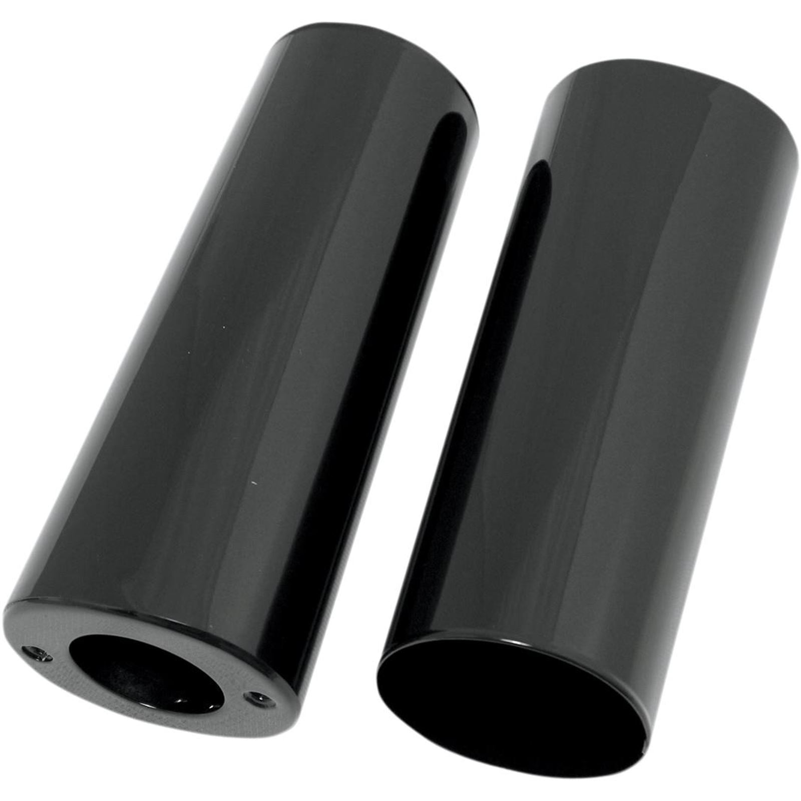 Drag Specialties Fork Slider Covers - Gloss Black - Smooth - Extended +2" (8.5") 0411-0045_260133