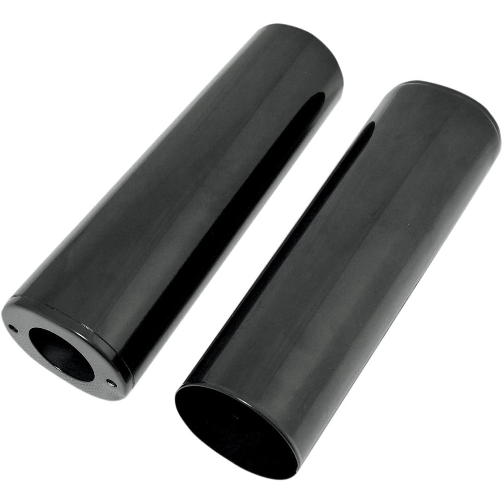 Drag Specialties Fork Slider Covers - Gloss Black - Smooth - Extended +4" (10.5") 0411-0046_260134