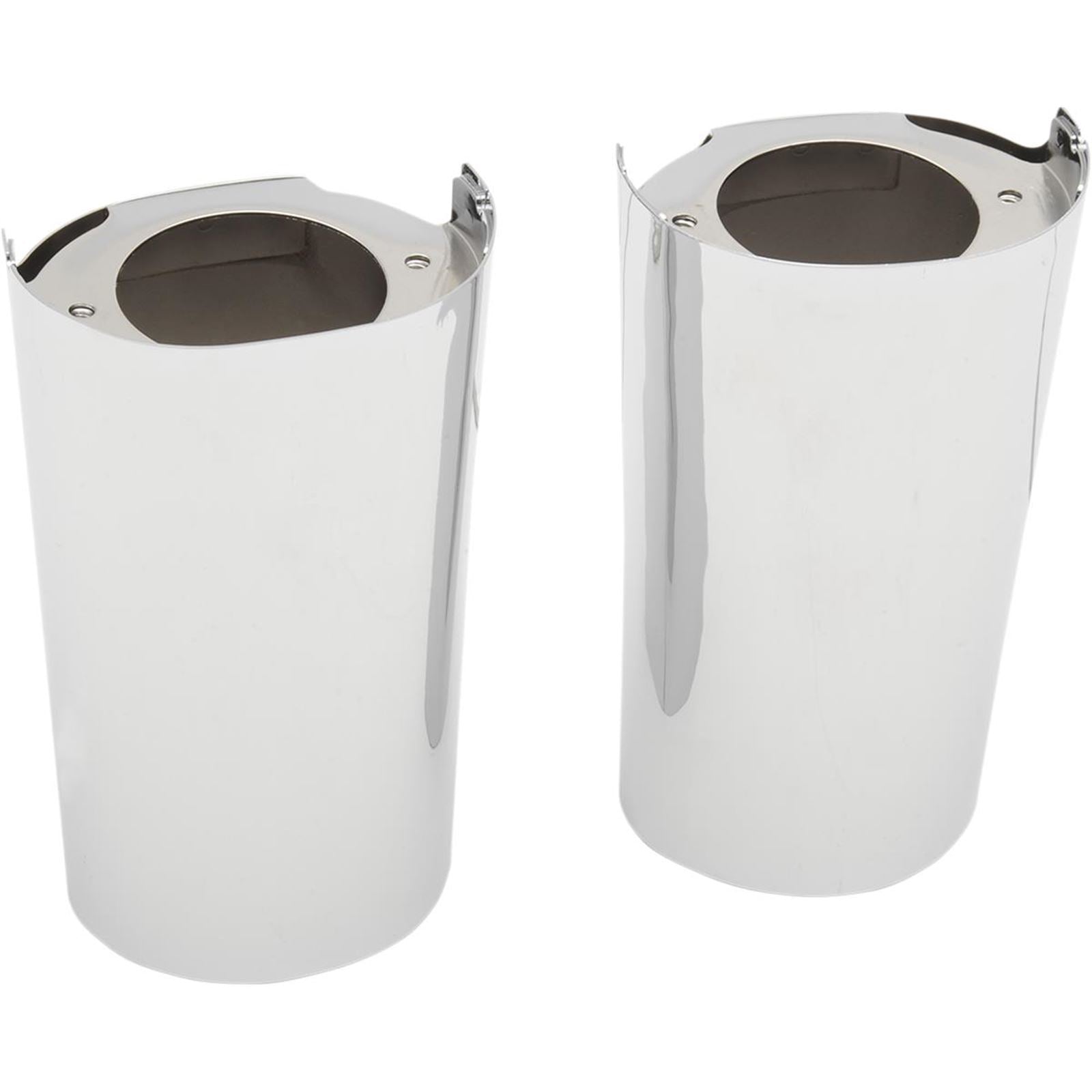Drag Specialties Fork Slider Covers - Chrome - Smooth - Extended +2" (8.5") 0411-0117_260136