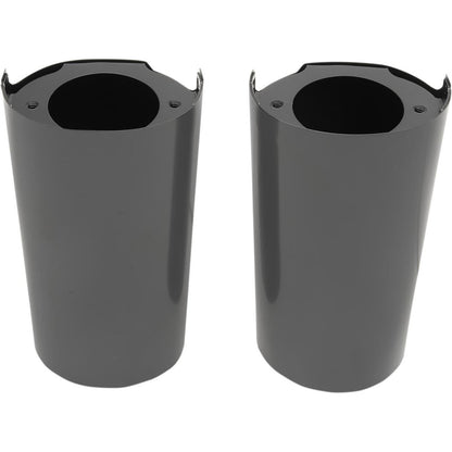 Drag Specialties Fork Slider Covers - Black - Smooth - Stock Length 0411-0118_260137