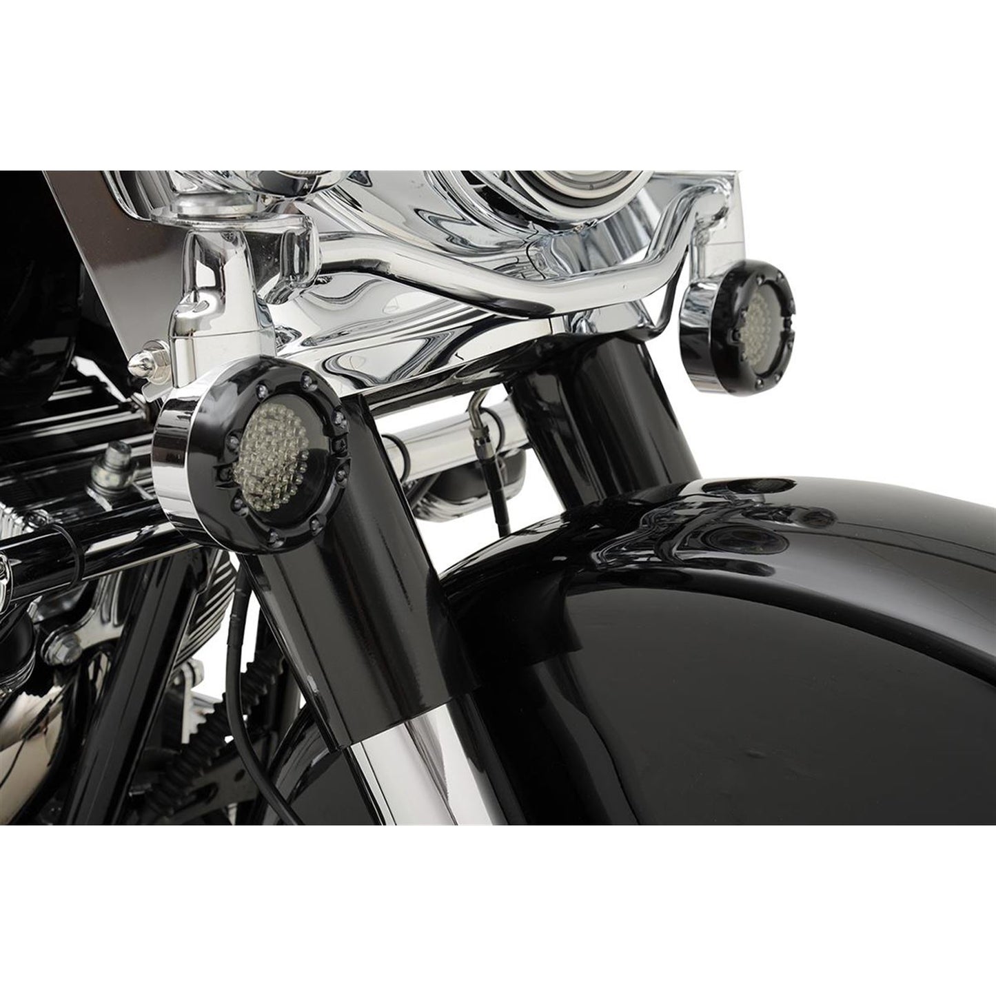 Drag Specialties Fork Slider Covers - Black - Smooth - Stock Length 0411-0118_260138