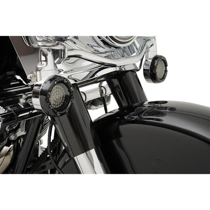 Drag Specialties Fork Slider Covers - Black - Smooth - Stock Length 0411-0118_260138