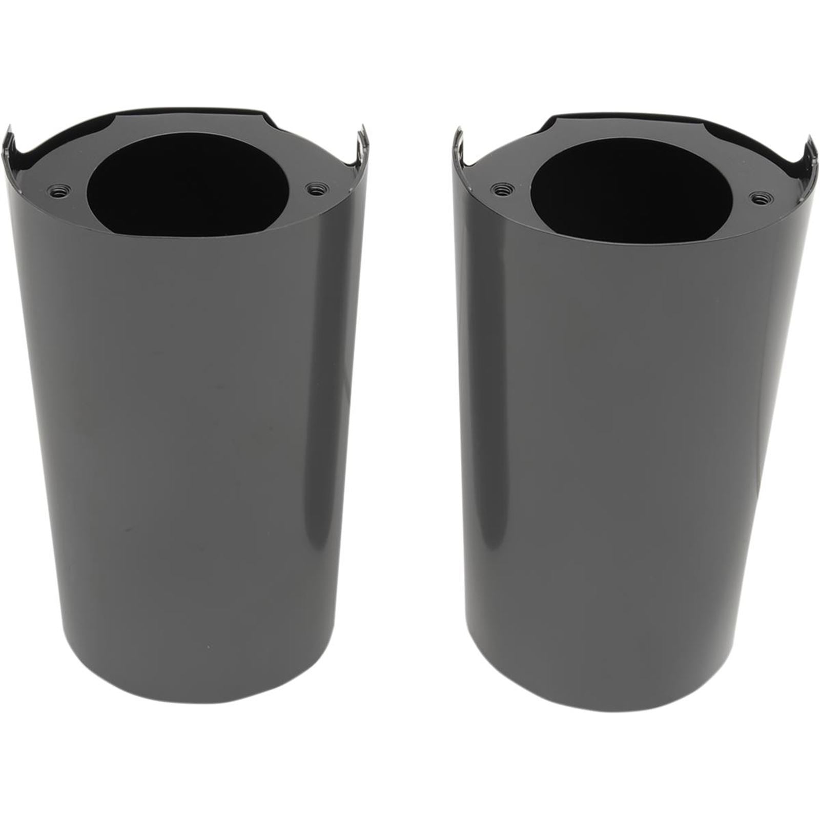 Drag Specialties Fork Slider Covers - Black - Smooth - Extended +2" (8.5") 0411-0119_260139