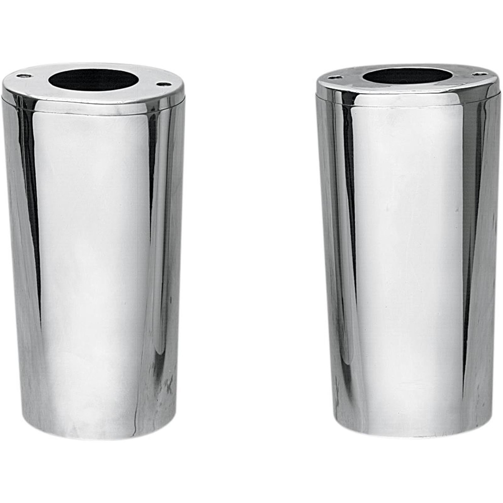 Drag Specialties Fork Slider Covers - Chrome - Smooth - Extended +2" (8.5") 0411-0012_260142