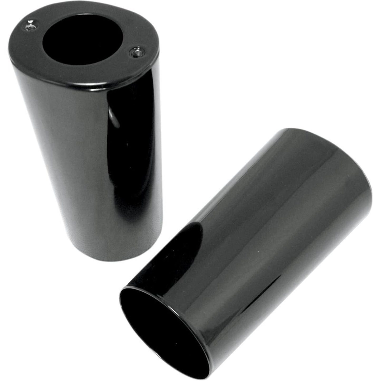 Drag Specialties Fork Slider Covers - Gloss Black - Smooth - Stock Length 0411-0044_260146
