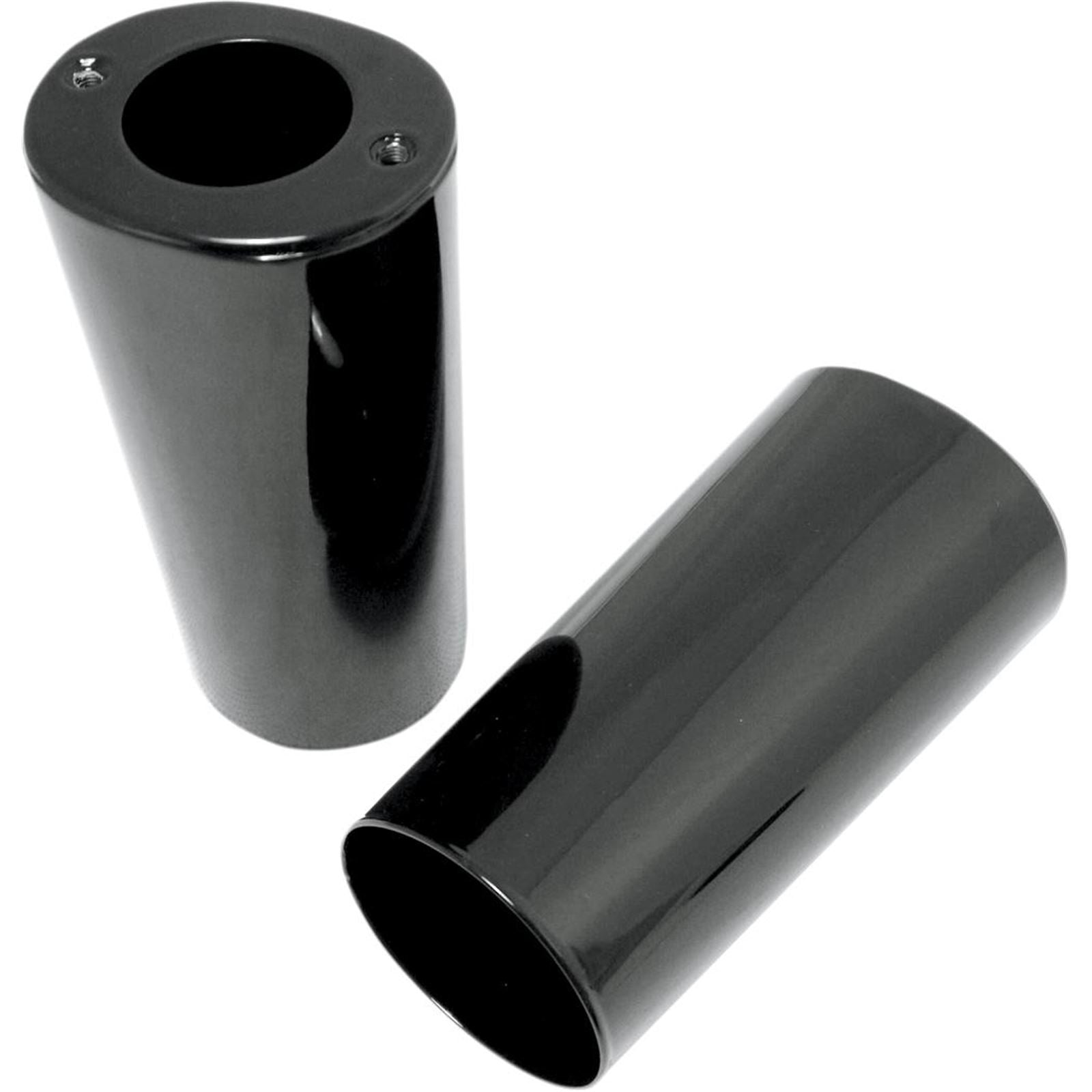 Drag Specialties Fork Slider Covers - Gloss Black - Smooth - Stock Length 0411-0044_260146