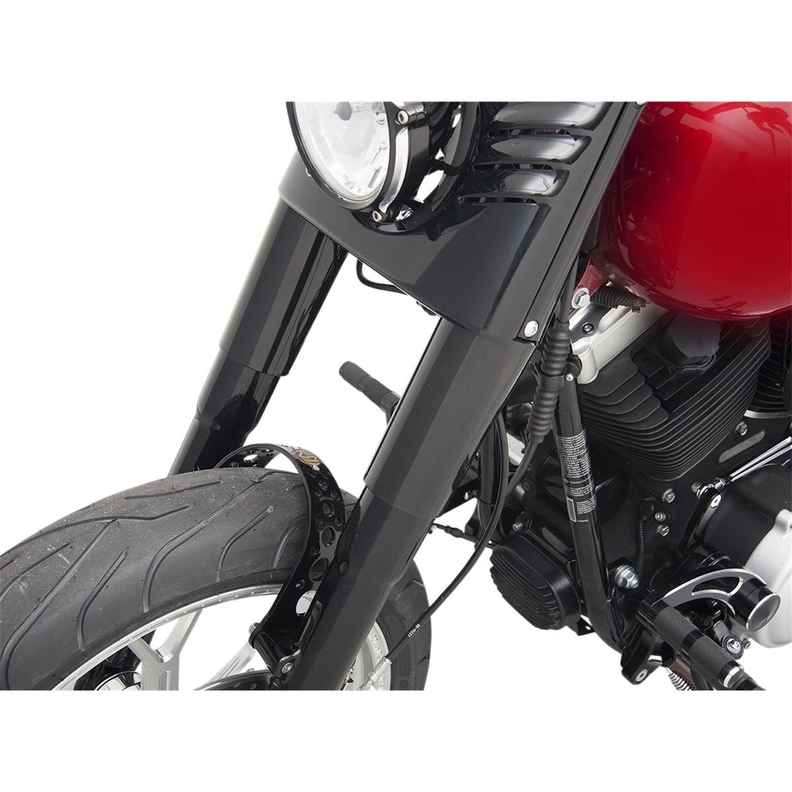 Drag Specialties Fork Slider Covers - Gloss Black - Smooth - Stock Length 0411-0044_260147
