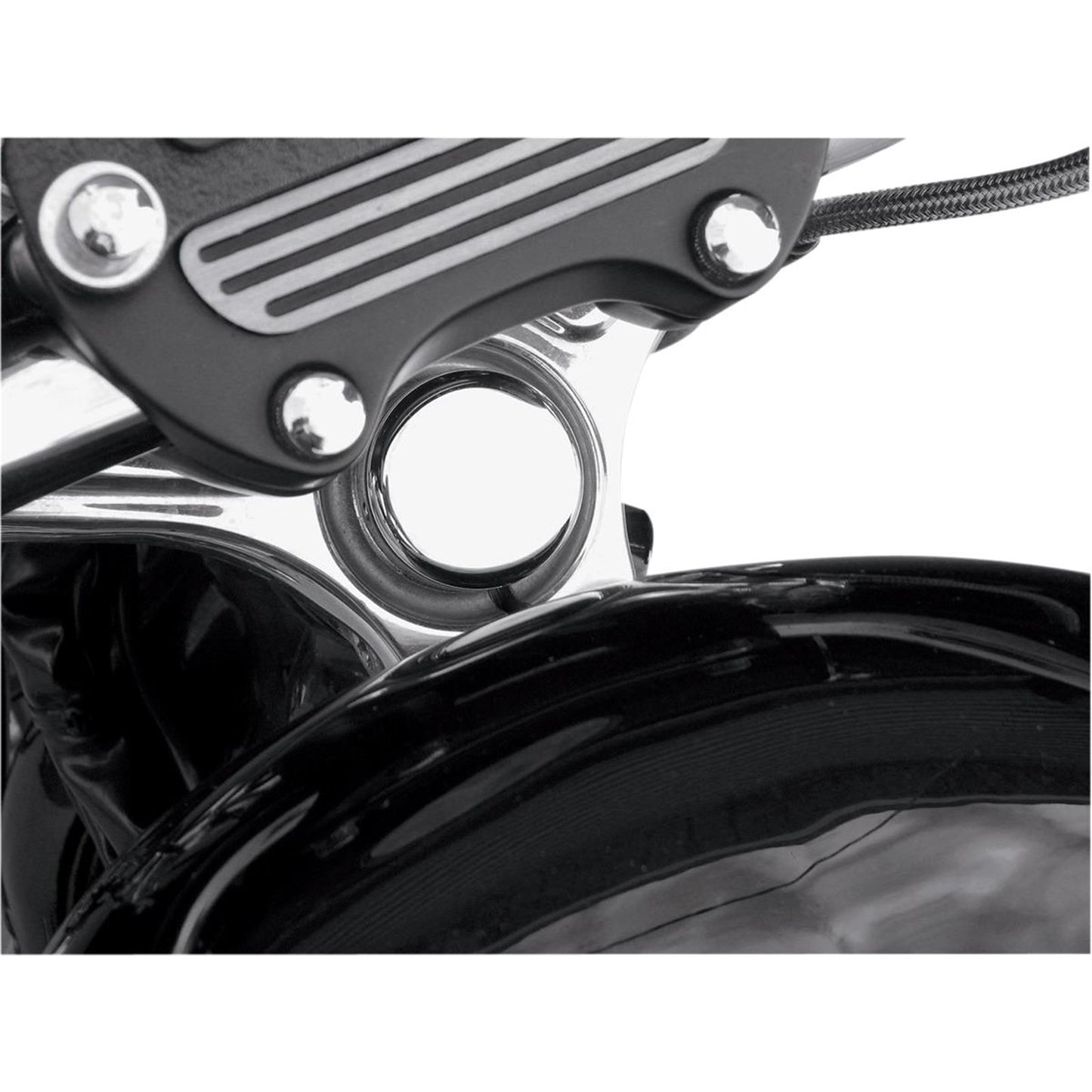 Drag Specialties Steering Stem Bolt Cover - Chrome - '99-'17 FXD | '87-'09 XL 0410-0100_260321