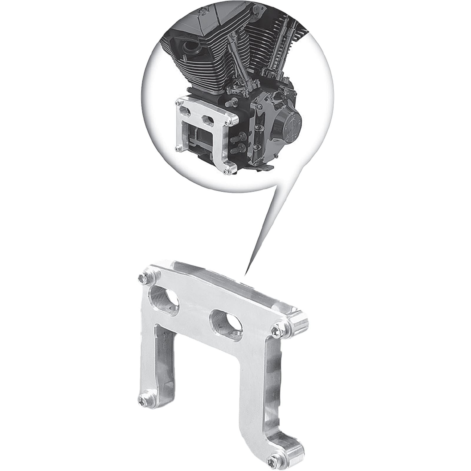 Paughco Twin Cam Engine Adapter Plate fits H-D '99-06 Twin Cam/Evolution Frame [MPN: 741TC]_260842