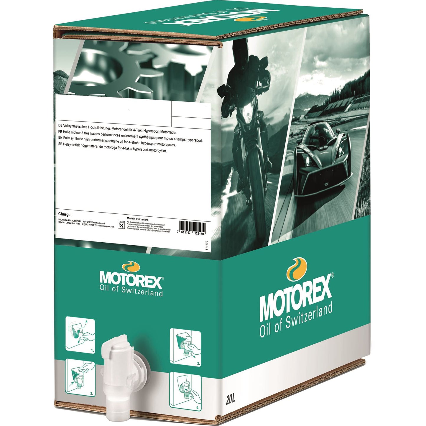 Motorex Cross Power 4T - 5W40 - 20 Liter Bib Full Synthetic [MPN: 196065]_260915