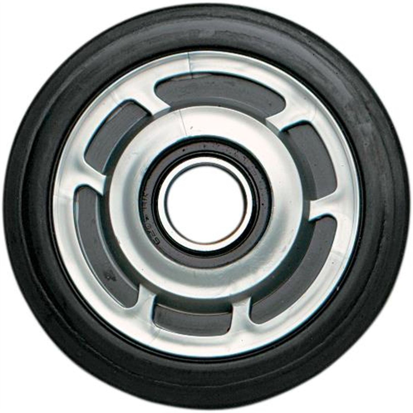 Parts Unlimited Idler Wheel with Insert/Bearing 6205-2RS - Silver - 5.38" OD x 1" ID [MPN: 04-400-01]_263183