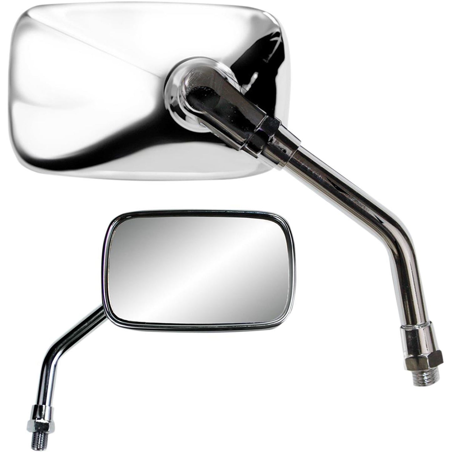 Parts Unlimited Mini Rectangular Mirror - Chrome [MPN: 0640-0957]_263255
